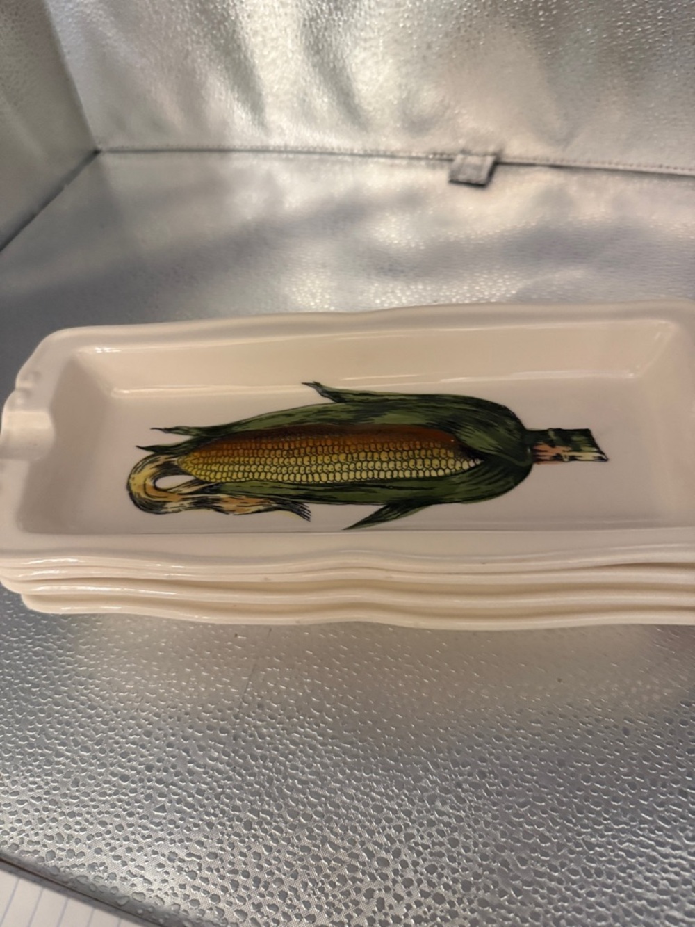 Vintage adorable ceramic stacking set of 4 corn on the cob dishes - Picture 2 of 12